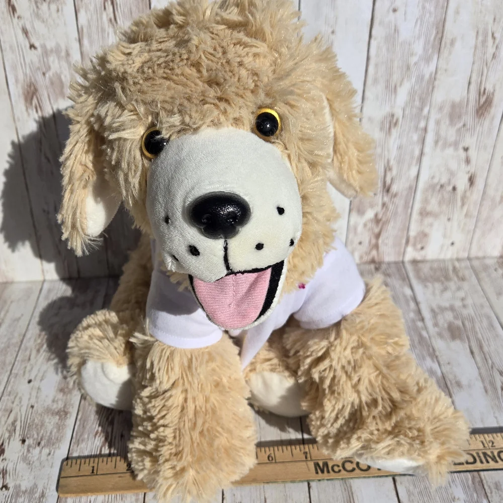 Labrador Retriever Puppy Plush Tan White Soft Stuffed Animal 14